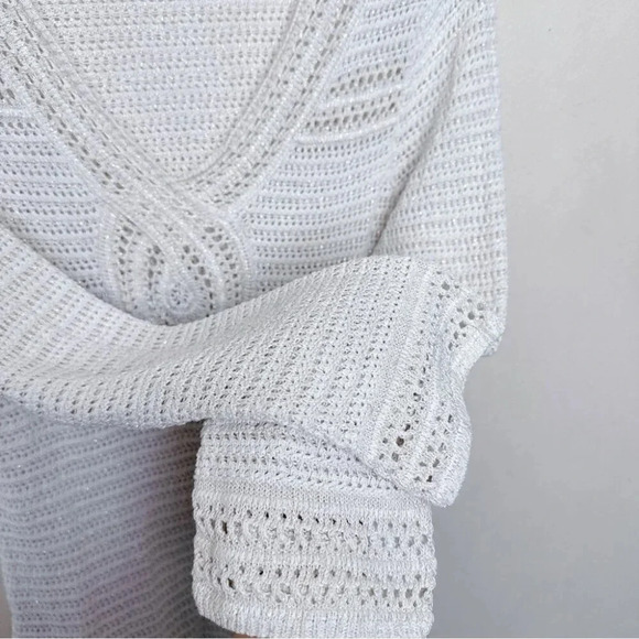 Tommy Bahama Womens Small Sand Dollar Shimmer  Tunic Sweater In Soft Gold - Picture 11 of 16